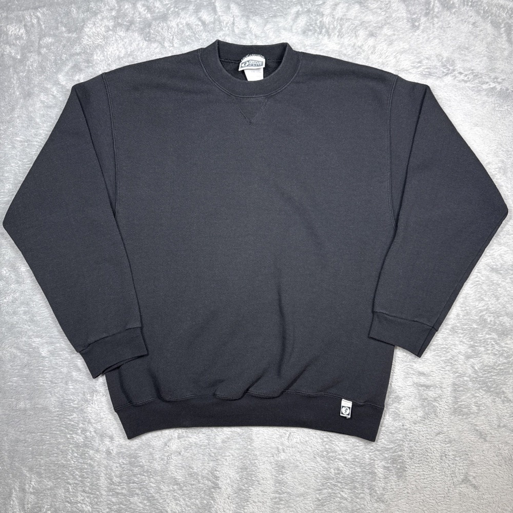 Vintage Discus‎ Athletic Sweatshirt Men Medium Black Blank Faded USA 90s